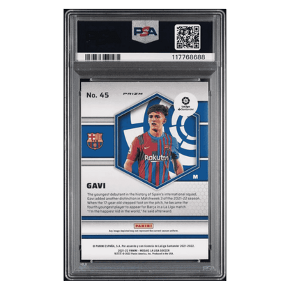 Gavi PSA 10 2021-22 Panini Mosaic La Liga Rookie RC Card #45