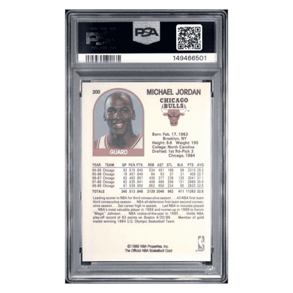 Michael Jordan PSA 7 1989 NBA Hoops Card #200