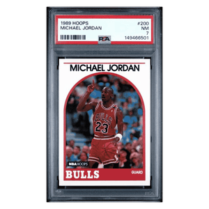 Michael Jordan PSA 7 1989 NBA Hoops Card #200