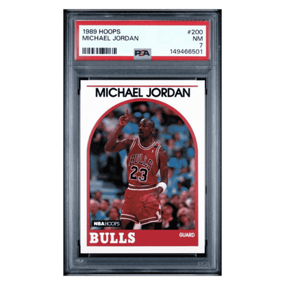 Michael Jordan PSA 7 1989 NBA Hoops Card #200
