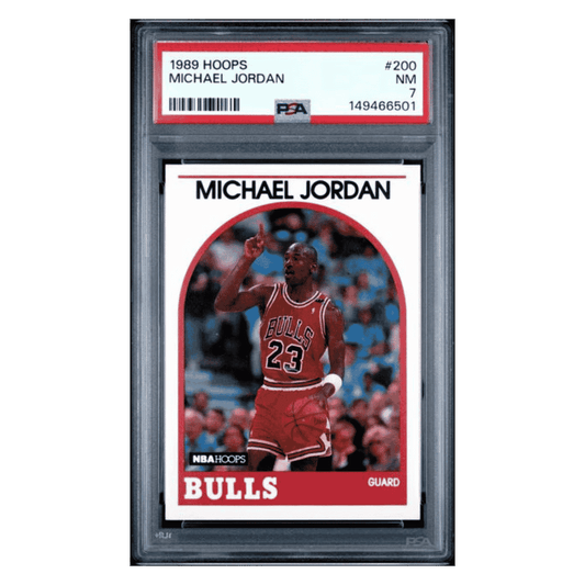 Michael Jordan PSA 7 1989 NBA Hoops Card #200