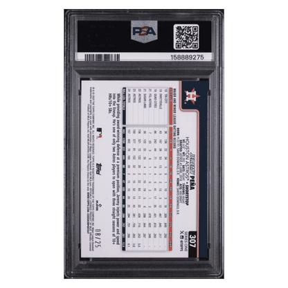 Jeremy Pena PSA 9 2025 Topps ST Orange Foilboard #d/ 25 Card #307