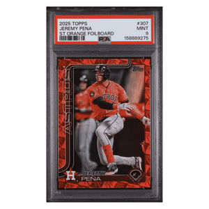 Jeremy Pena PSA 9 2025 Topps ST Orange Foilboard #d/ 25 Card #307