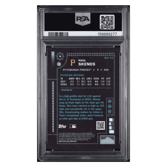 Paul Skenes PSA 9 2024 Topps Bowman AI Card #BAI15