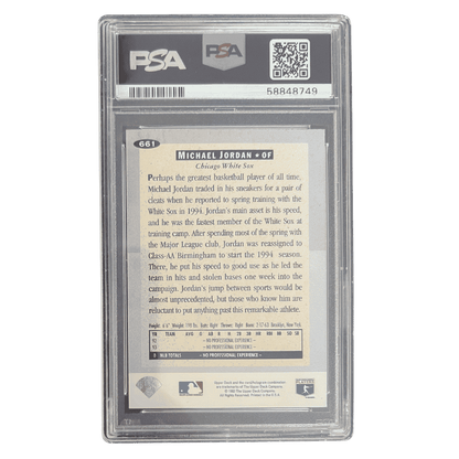 Michael Jordan PSA 8 1994 Upper Deck Collector's Choice Card #661