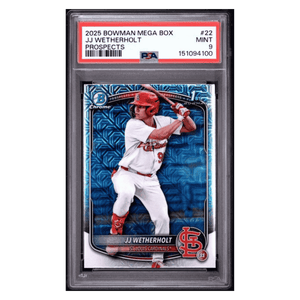JJ Wetherholt PSA 9 2025 Topps Bowman Mega Box Prospects Card #22