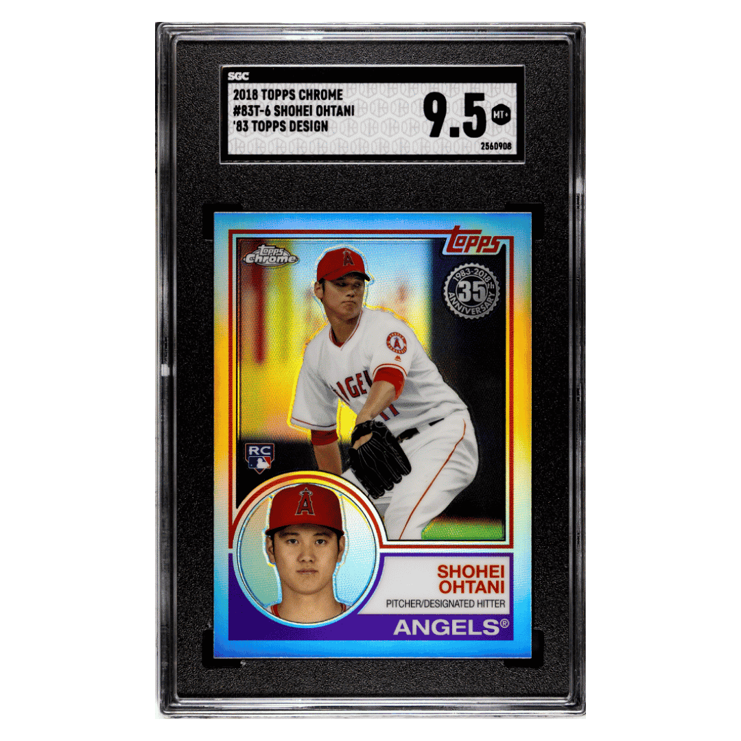 Shohei Ohtani SGC 9.5 2018 Topps Chrome '83 Topps Design Rookie RC Card #83T-6