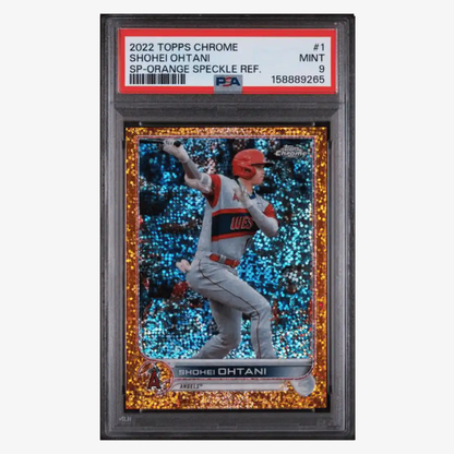 Shohei Ohtani PSA 9 2022 Topps Chrome SP Orange Speckle Refractor #d/ 25 Card #1