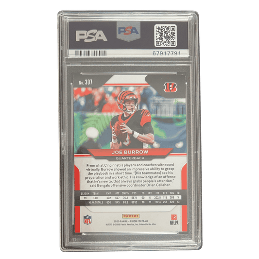 Joe Burrow PSA 9 2020 Panini Prizm SP Rookie RC Card #307