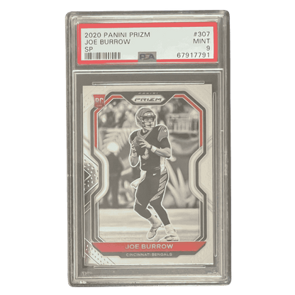 Joe Burrow PSA 9 2020 Panini Prizm SP Rookie RC Card #307