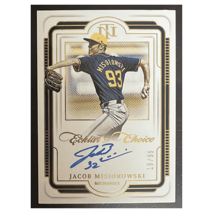 Jacob Misiorowski 2025 Panini National Treasures Ecklar's Choice Autograph #d/ 99 Card #EC-JMS