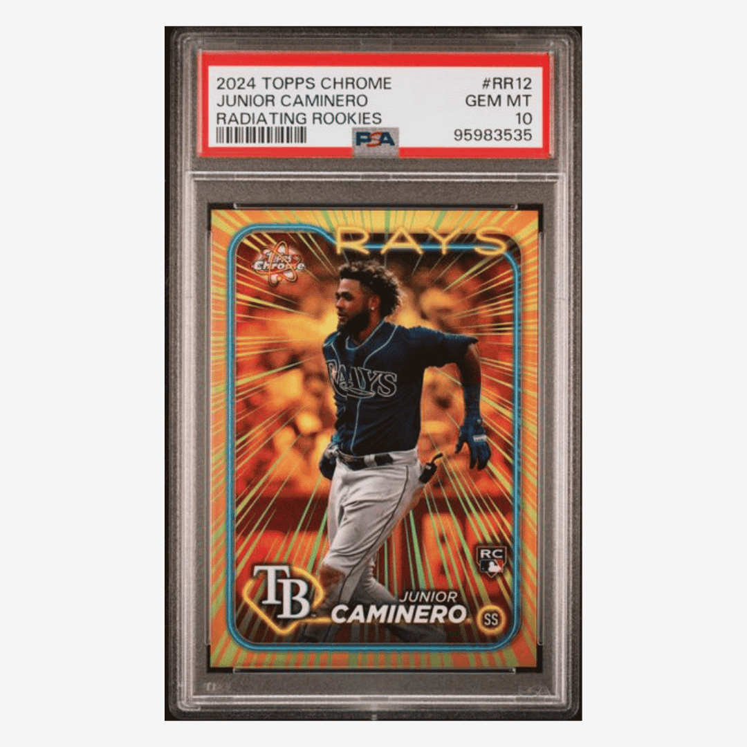 Junior Caminero PSA 10 2024 Topps Chrome Radiating Rookies Card #RR12