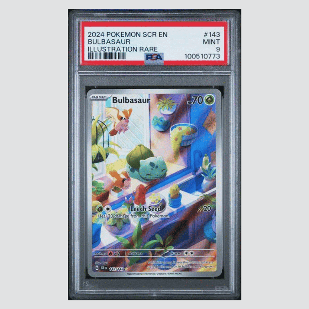 Bulbasaur PSA 9 2024 Pokemon Stellar Crown Illustration Rare Card #143