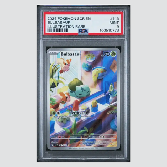 Bulbasaur PSA 9 2024 Pokemon Stellar Crown Illustration Rare Card #143