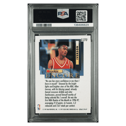 Allen Iverson PSA 8 1996 Fleer Ultra Gold Medallion Card #G270