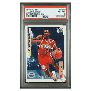 Allen Iverson PSA 8 1996 Fleer Ultra Gold Medallion Card #G270