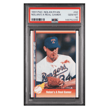Nolan Ryan PSA 10 1991 Pacific Nolan Ryan Nolan's A Real Gamer Card #92