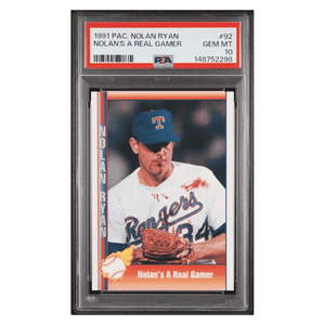 Nolan Ryan PSA 10 1991 Pacific Nolan Ryan Nolan's A Real Gamer Card #92