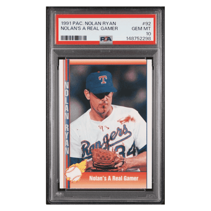 Nolan Ryan PSA 10 1991 Pacific Nolan Ryan Nolan's A Real Gamer Card #92