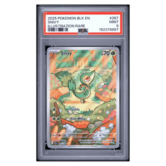 Snivy PSA 9 2025 Pokemon Black Bolt Illustration Rare Card #087