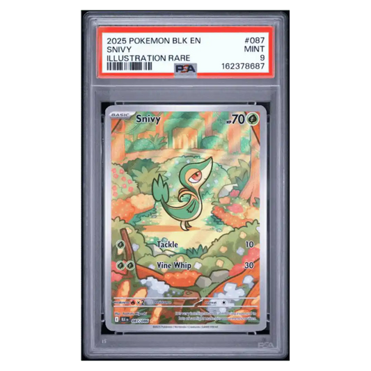 Snivy PSA 9 2025 Pokemon Black Bolt Illustration Rare Card #087