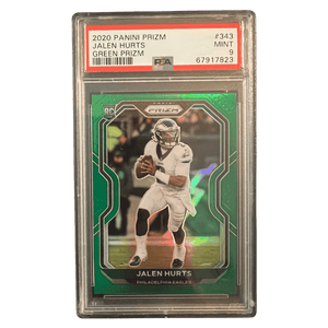 Jalen Hurts PSA 9 2020 Panini Prizm Green Rookie RC Card #343
