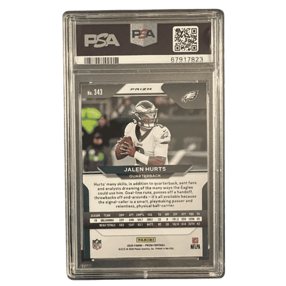 Jalen Hurts PSA 9 2020 Panini Prizm Green Rookie RC Card #343