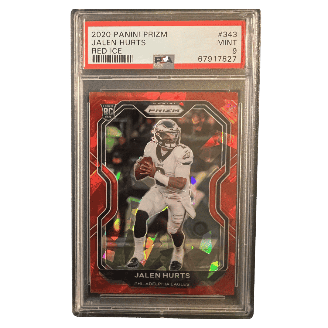 Jalen Hurts PSA 9 2020 Panini Prizm Red Ice Rookie RC Card #343