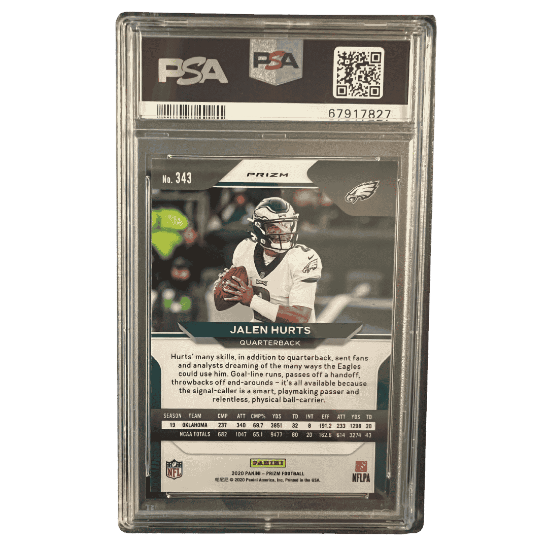 Jalen Hurts PSA 9 2020 Panini Prizm Red Ice Rookie RC Card #343