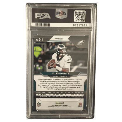 Jalen Hurts PSA 9 2020 Panini Prizm Red Ice Rookie RC Card #343
