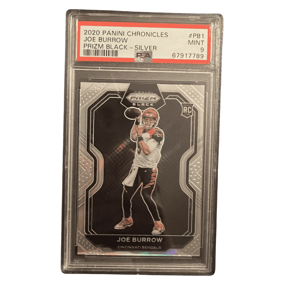Joe Burrow PSA 9 2020 Panini Chronicles Prizm Black Silver Rookie RC Card #PB1