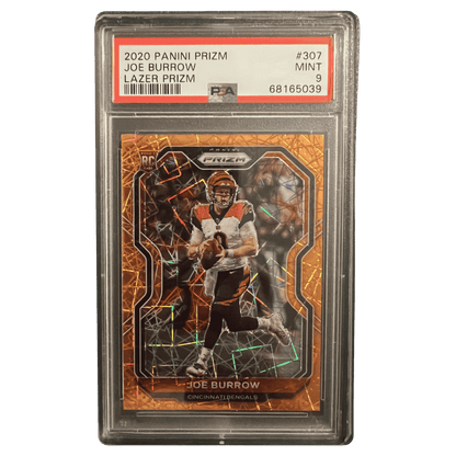 Joe Burrow PSA 9 2020 Panini Prizm Lazer Rookie RC Card #307