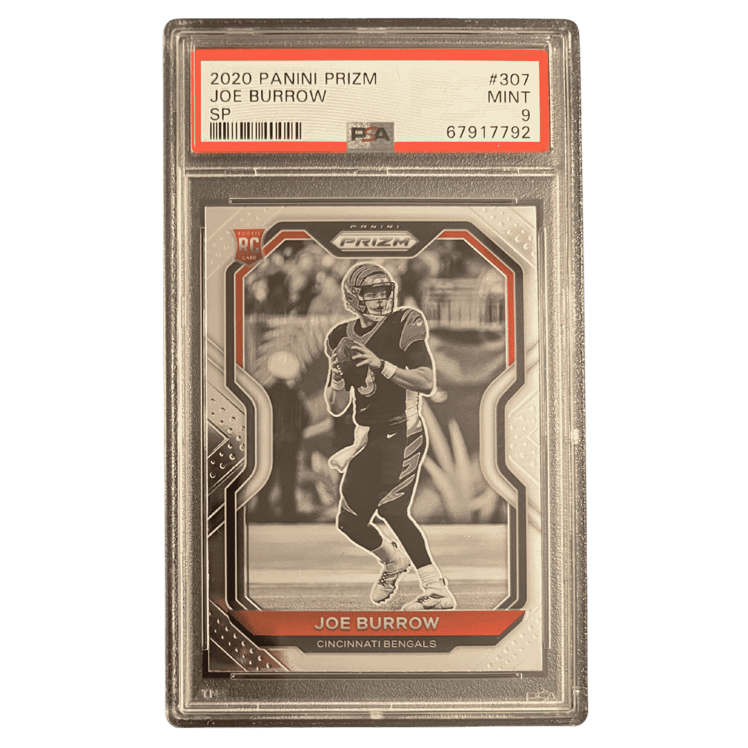 Joe Burrow PSA 9 2020 Panini Prizm SP Rookie RC Card #307