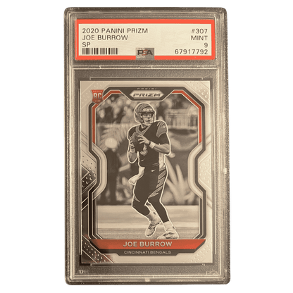 Joe Burrow PSA 9 2020 Panini Prizm SP Rookie RC Card #307