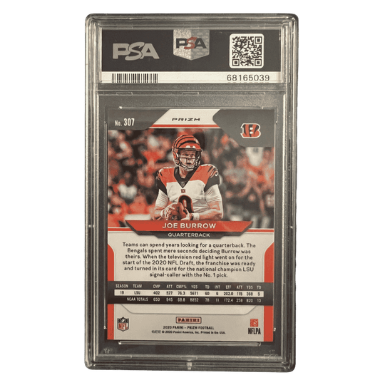 Joe Burrow PSA 9 2020 Panini Prizm Lazer Rookie RC Card #307