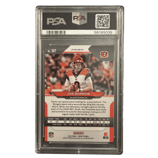 Joe Burrow PSA 9 2020 Panini Prizm Lazer Rookie RC Card #307