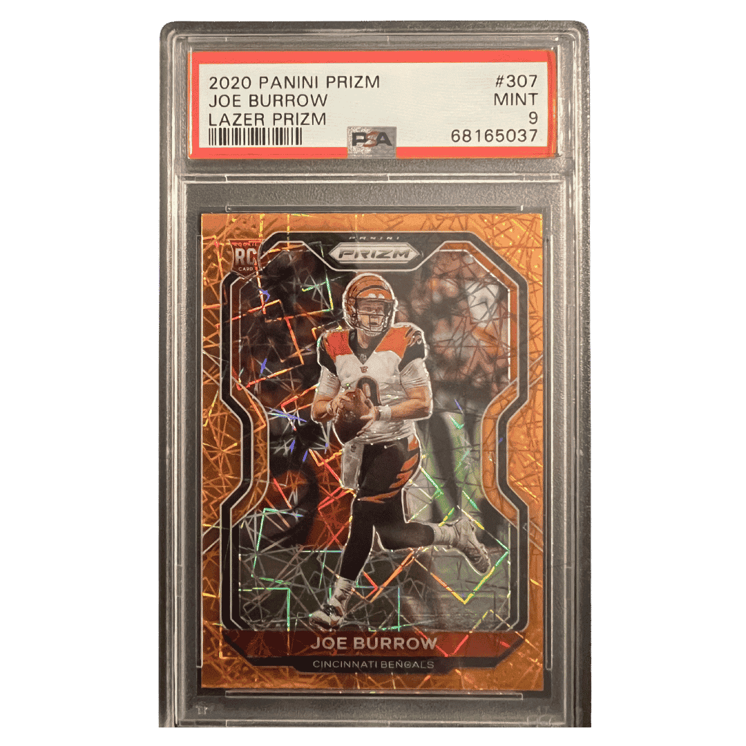 Joe Burrow PSA 9 2020 Panini Prizm Lazer Rookie RC Card #307