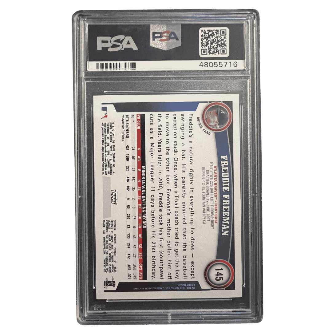 Freddie Freeman PSA 10 2011 Topps Rookie RC Card #145