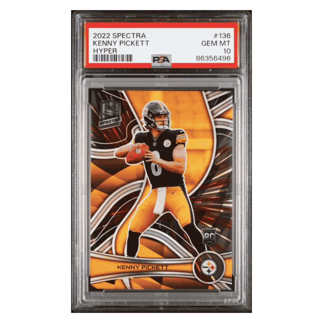 Kenny Pickett PSA 10 2022 Panini Spectra Hyper Rookie RC #d/ 75 Card #136