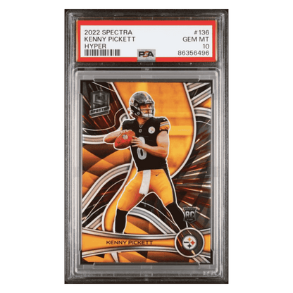 Kenny Pickett PSA 10 2022 Panini Spectra Hyper Rookie RC #d/ 75 Card #136