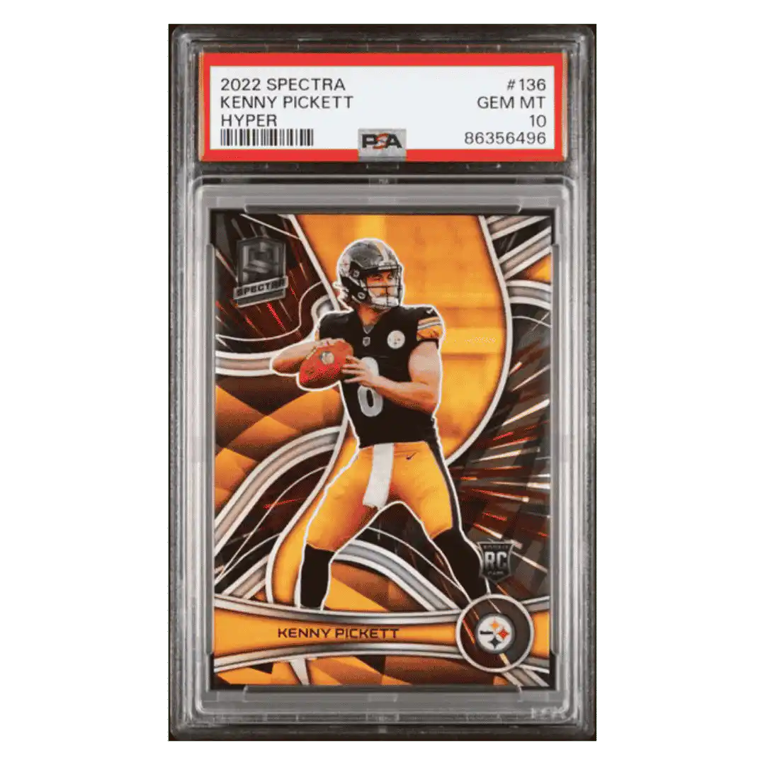 Kenny Pickett PSA 10 2022 Panini Spectra Hyper Rookie RC #d/ 75 Card #136