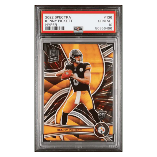 Kenny Pickett PSA 10 2022 Panini Spectra Hyper Rookie RC #d/ 75 Card #136