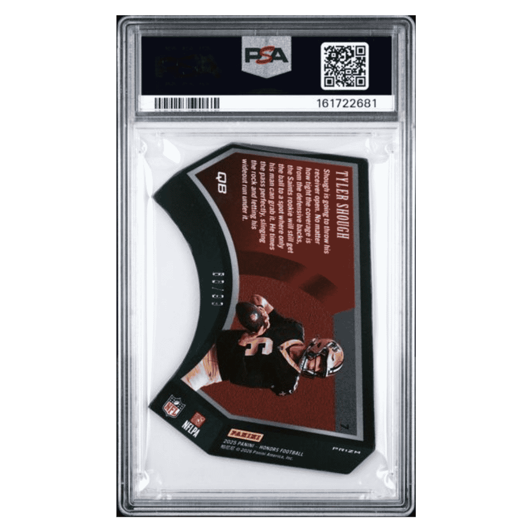 Tyler Shough PSA 9 2025 Panini Honors Playoff SSD Rookie RC #d/ 99 Card #7