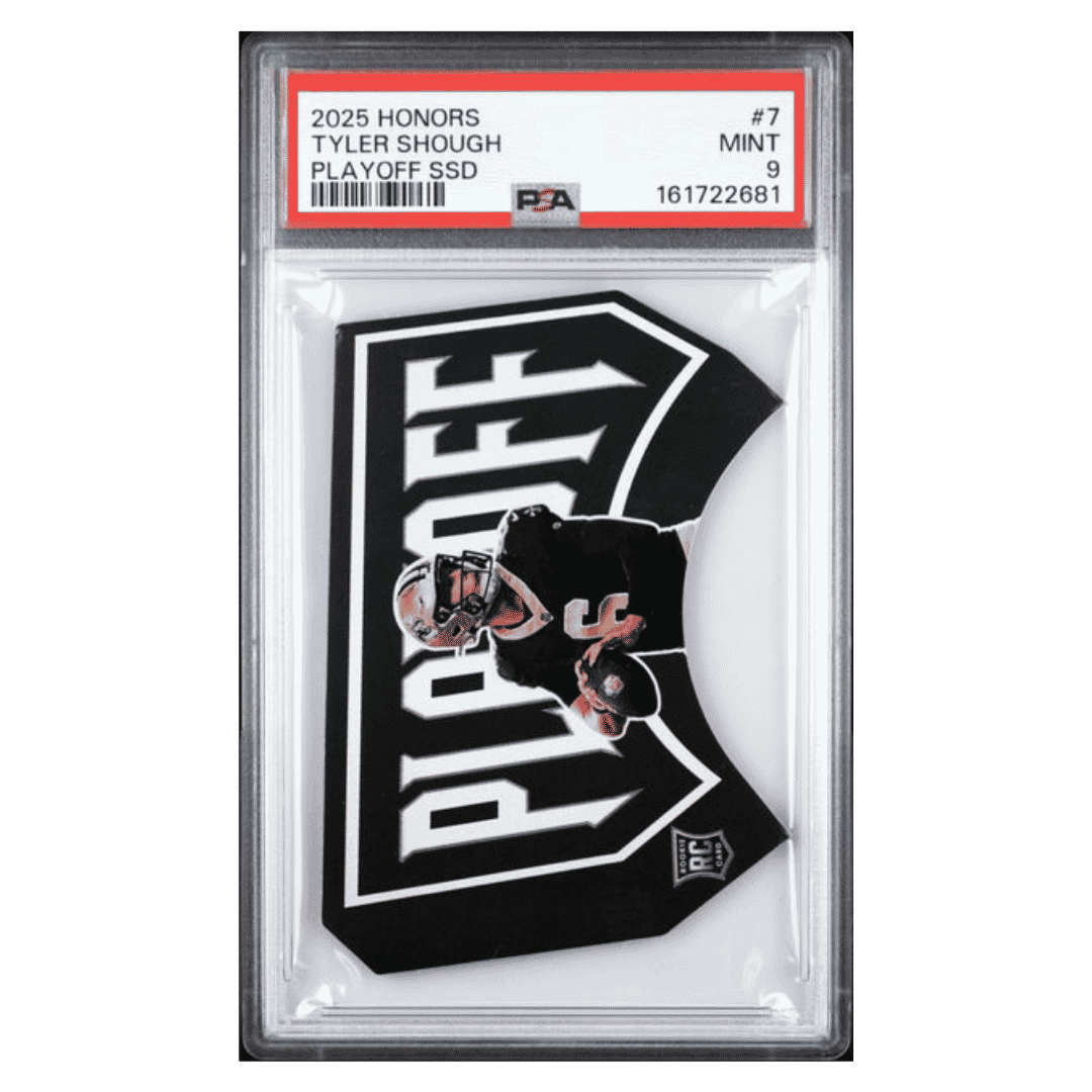 Tyler Shough PSA 9 2025 Panini Honors Playoff SSD Rookie RC #d/ 99 Card #7