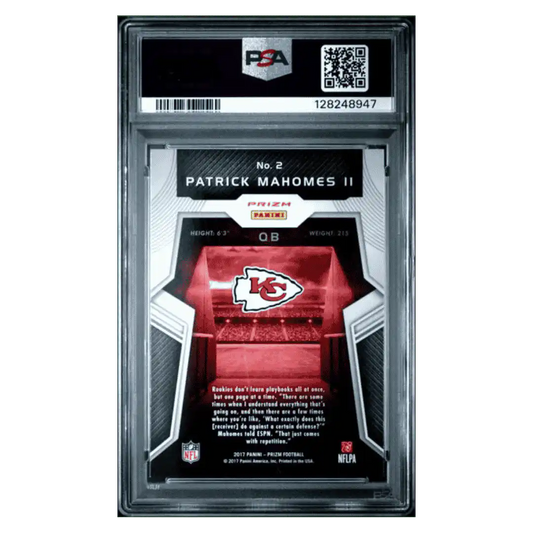 Patrick Mahomes PSA 9 2017 Panini Prizm Rookie Introductions Rookie RC Card #2
