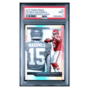 Patrick Mahomes PSA 9 2017 Panini Prizm Rookie Introductions Rookie RC Card #2