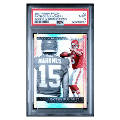 Patrick Mahomes PSA 9 2017 Panini Prizm Rookie Introductions Rookie RC Card #2
