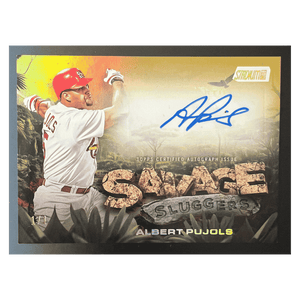 Albert Pujols 2025 Topps Stadium Club Savage Sluggers Autographed #1/ 1 Card #SS-AP