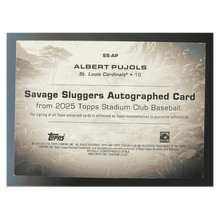 Albert Pujols 2025 Topps Stadium Club Savage Sluggers Autographed #1/ 1 Card #SS-AP