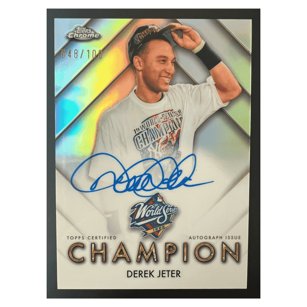 Derek Jeter 2005 Topps Chrome Certified Autograph Issue #d/ 100 Card #WSCA-DJ